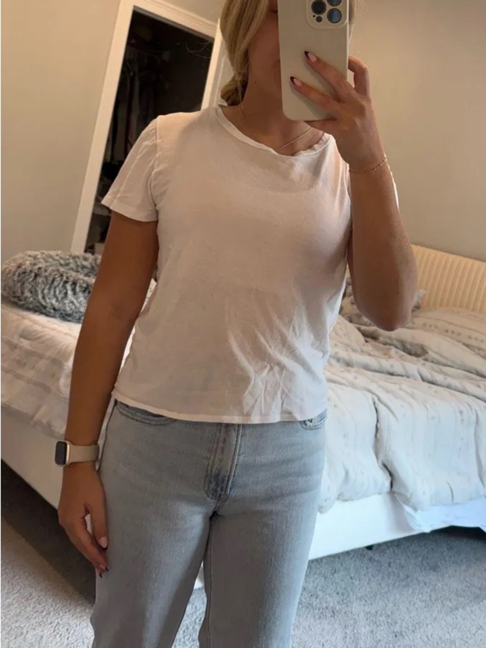 Classic Crew Neck Women's T-Shirt in White